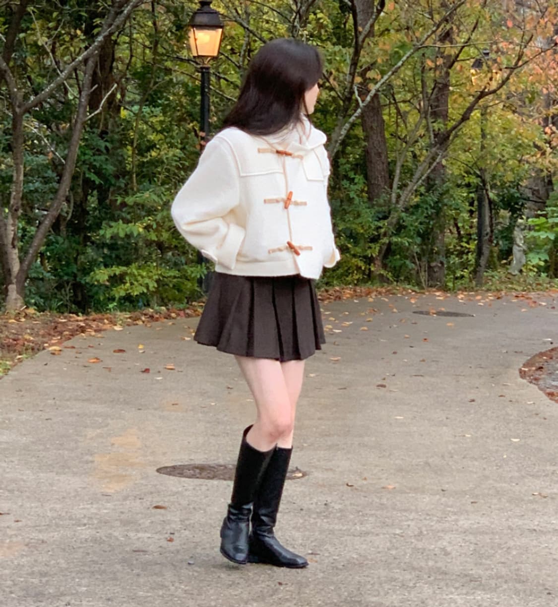 울 태리 더플 떡볶이 숏코트 자켓 상품이미지4