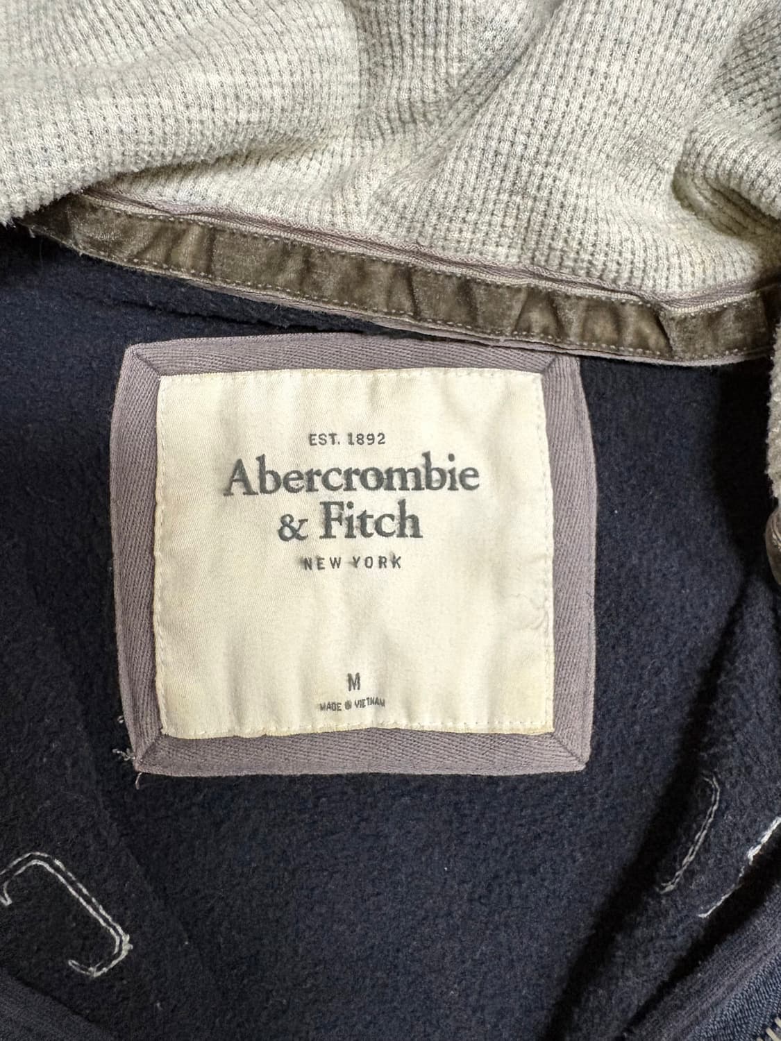 아베크롬비 딱붙핏 후드집업 네이비 m 상품이미지2