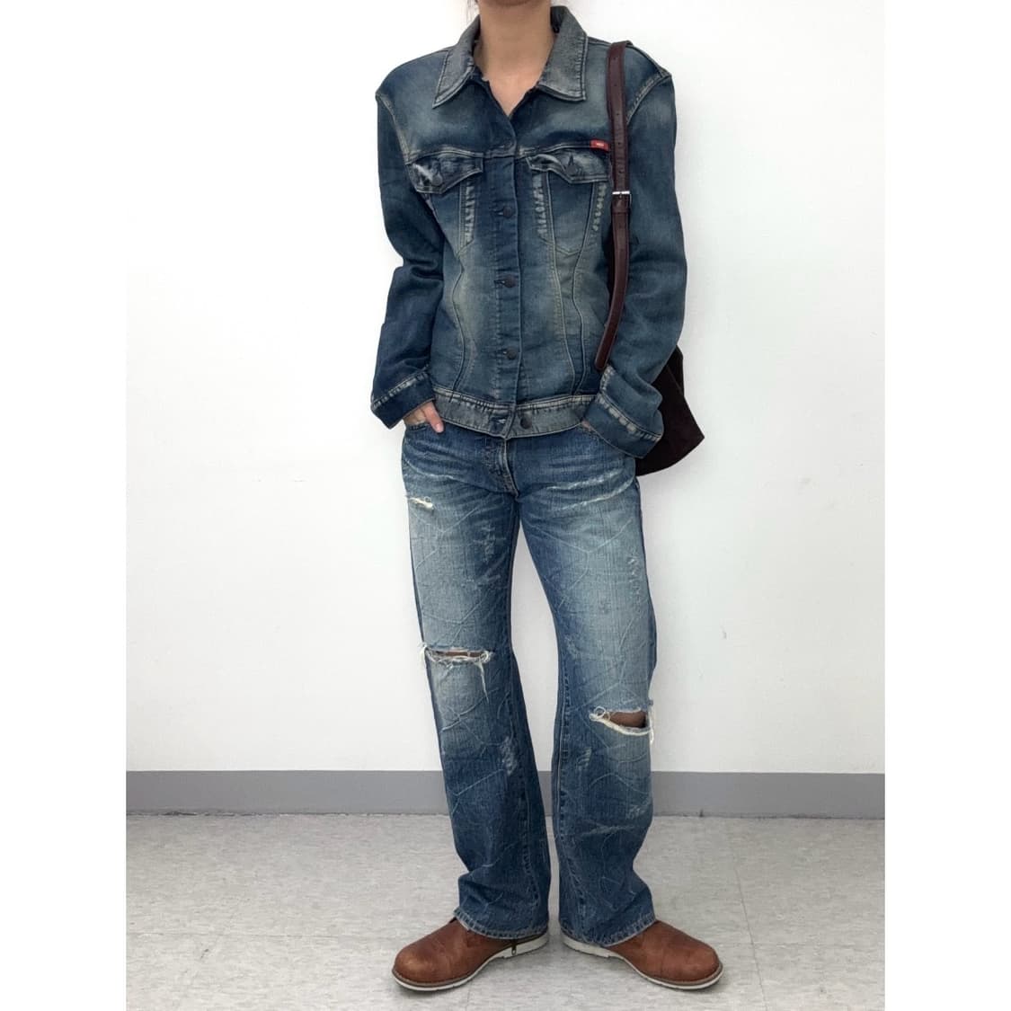 빈티지 데님 청자켓 상품이미지2