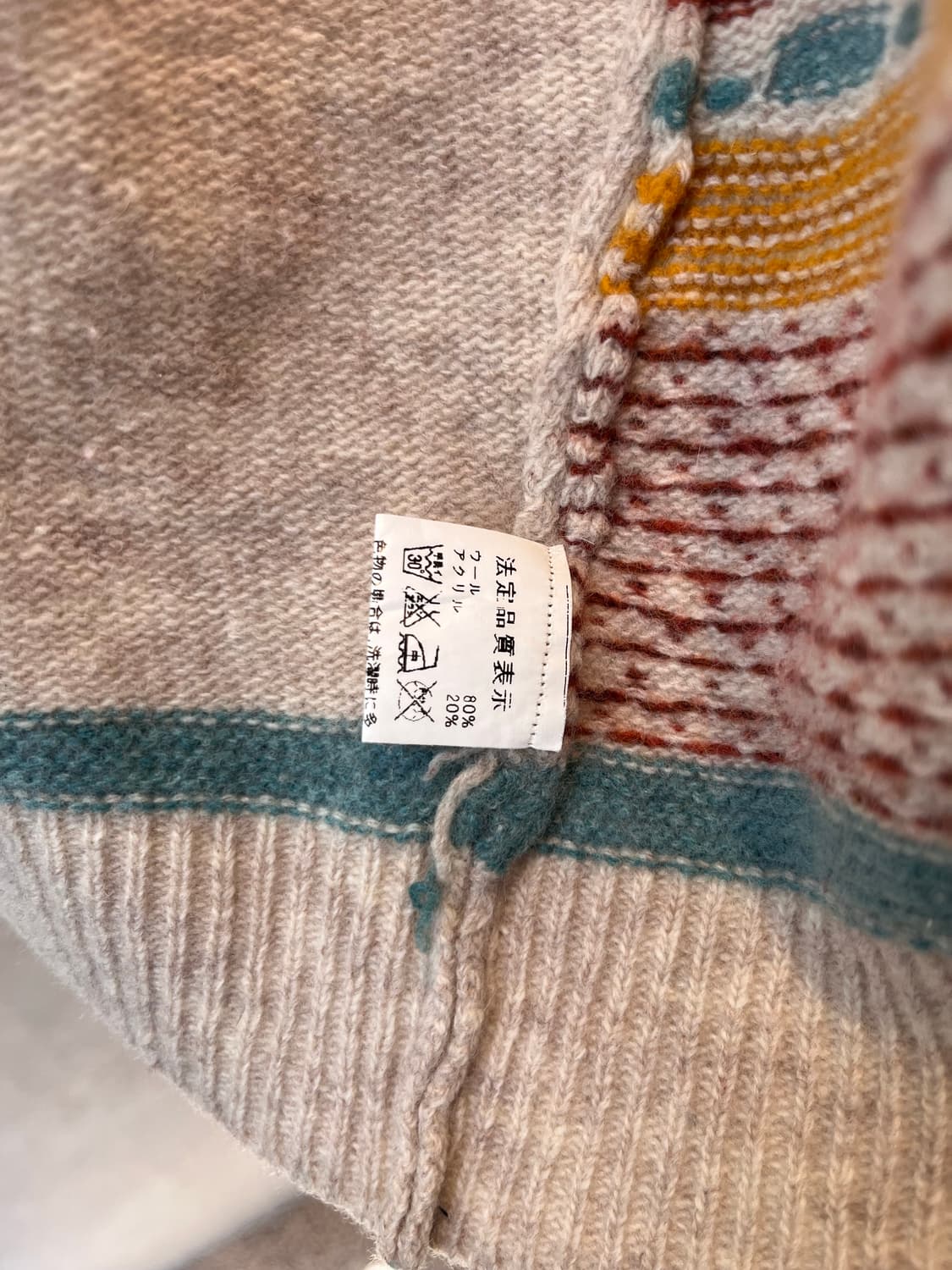 일본 빈티지 에스닉 패턴 니트 베스트 조끼 상품이미지6