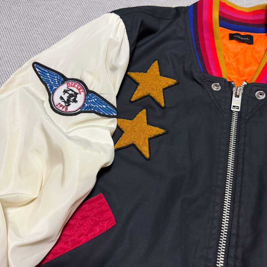 디젤 자수 패치 봄버 자켓 상품이미지2