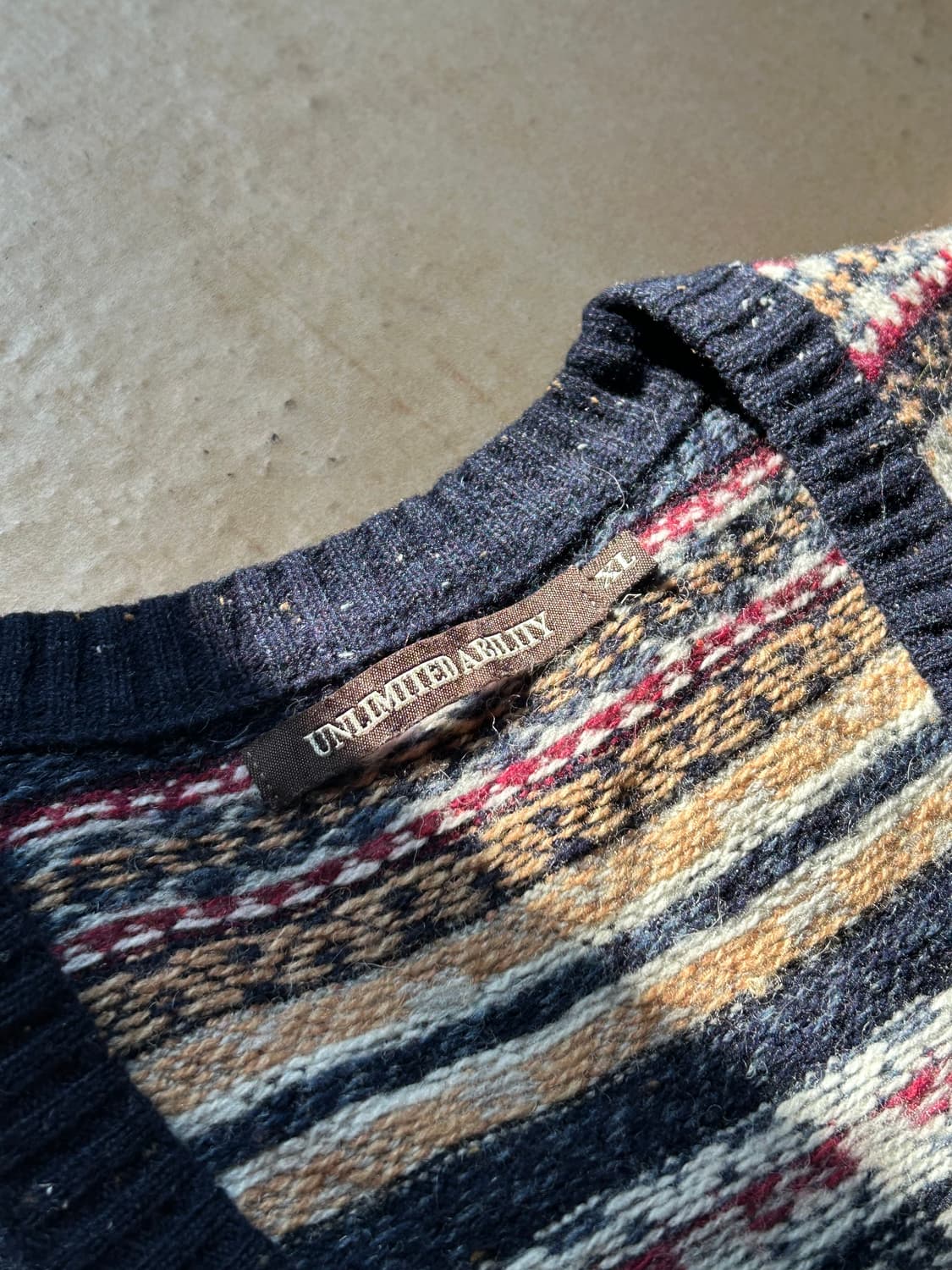 빈티지 페어아일 니트 베스트 상품이미지5