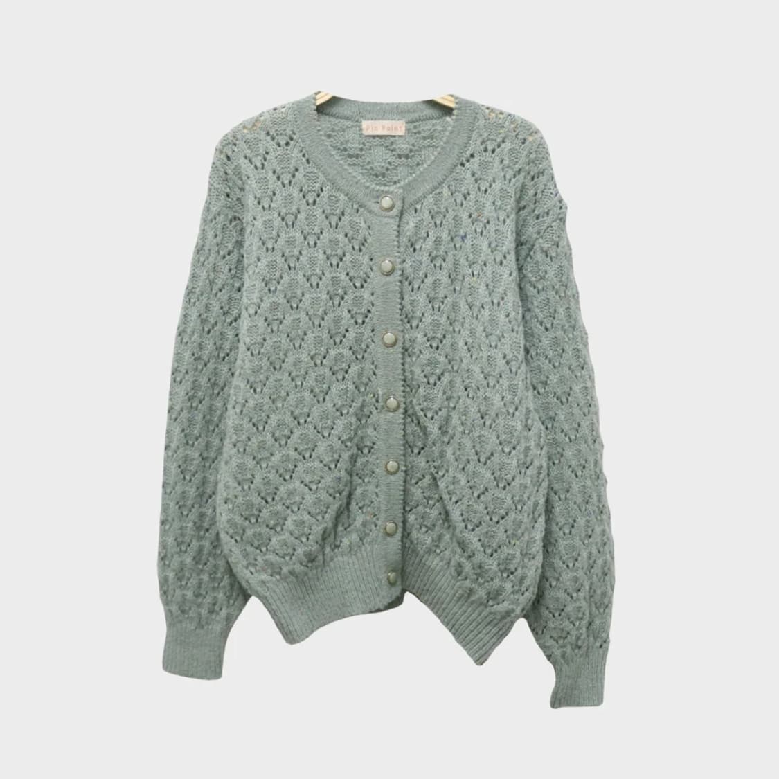 PIN POINT 울 혼방 펀칭 가디건 60314 상품이미지1