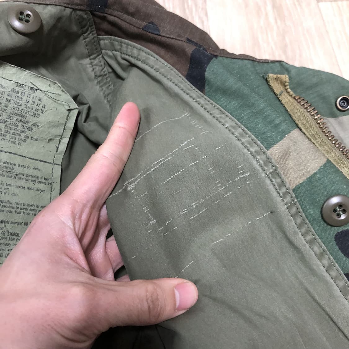 (S-R) 미군 US ARMY 우드랜드 필드자켓 M-65 야상 상품이미지5