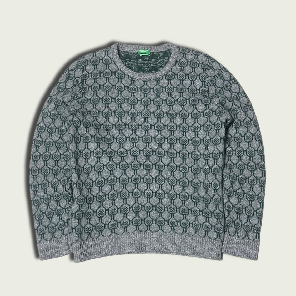 베네통 셔틀랜드 울 패턴 니트 상품이미지2