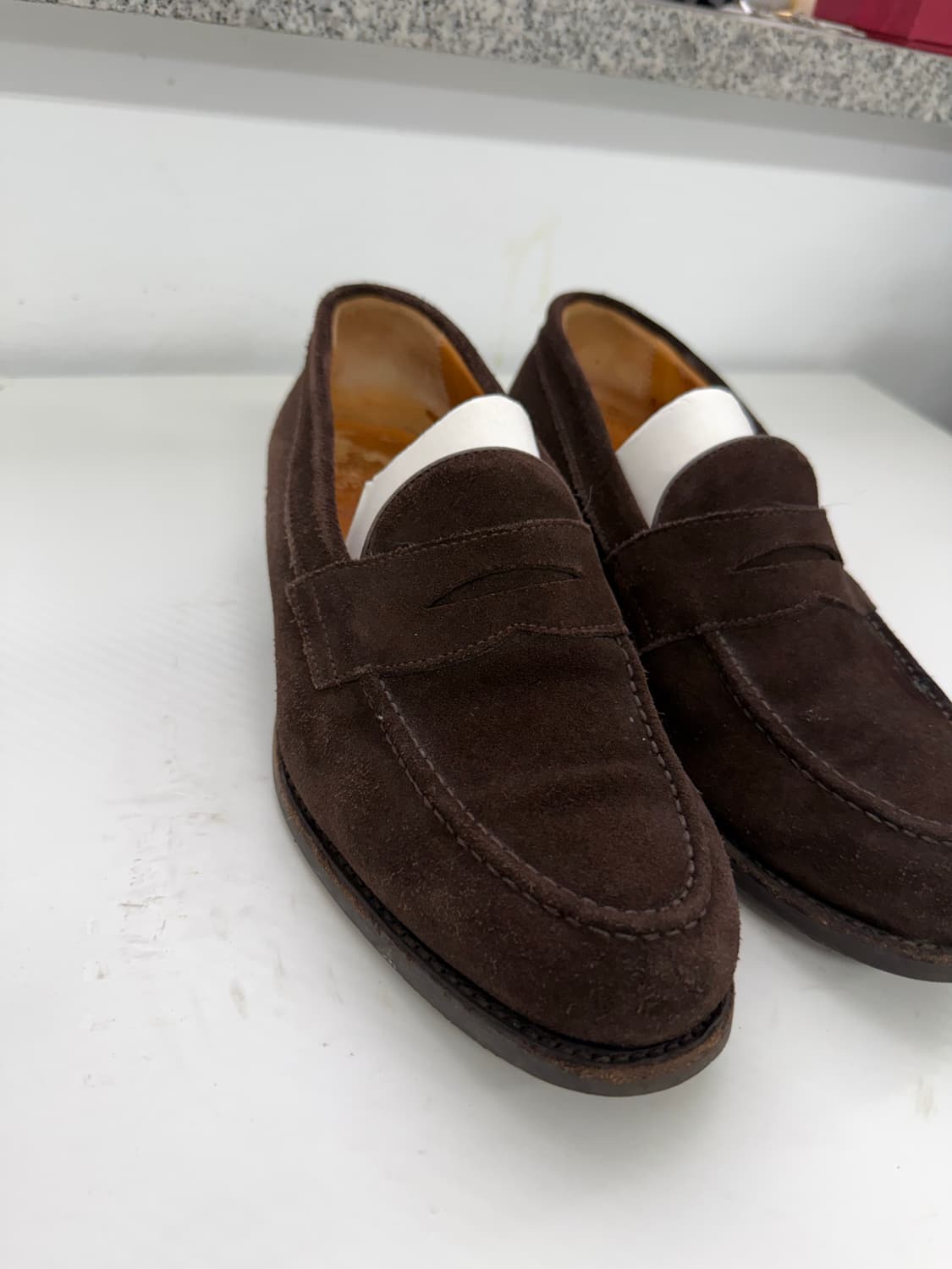 정품) 버윅1707 스웨이드 브라운 로퍼 255 상품이미지3