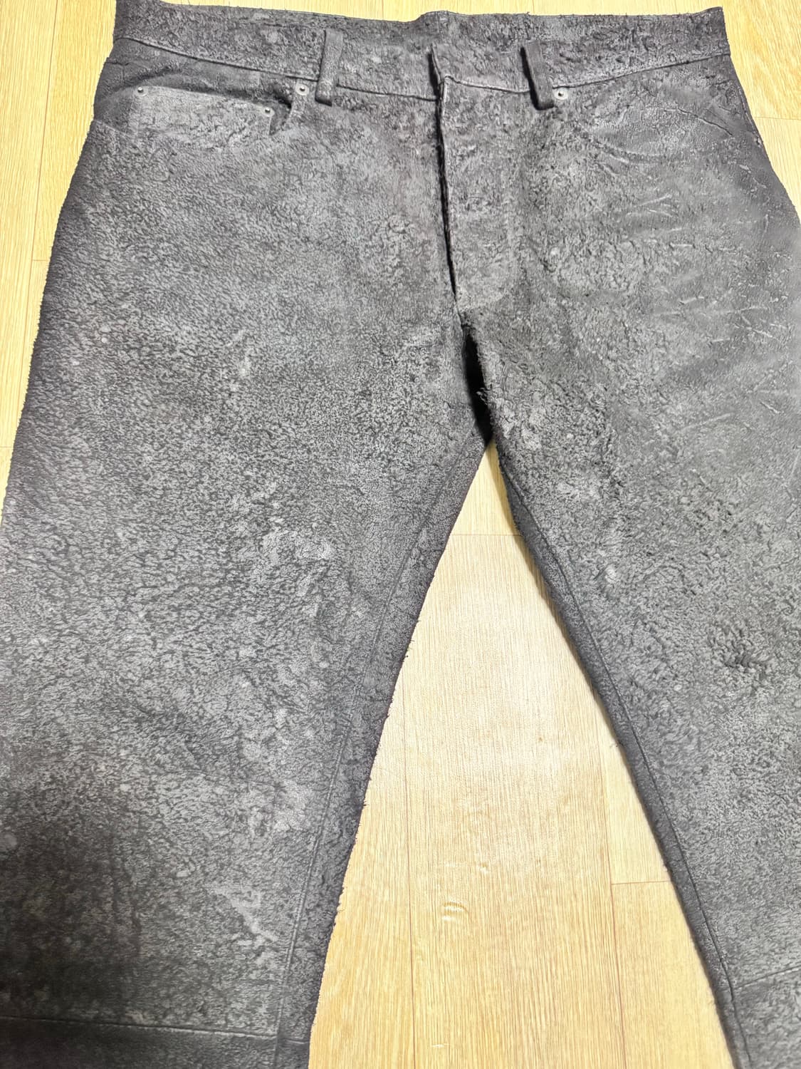 디올옴므 03 러스터 디스트로이드 레더 팬츠 상품이미지3