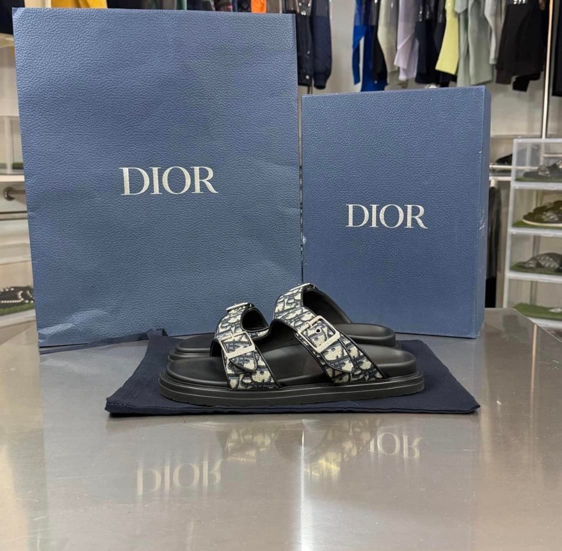 디올 오블리크 아쿠아 스트랩 샌들 슬리퍼 상품이미지1