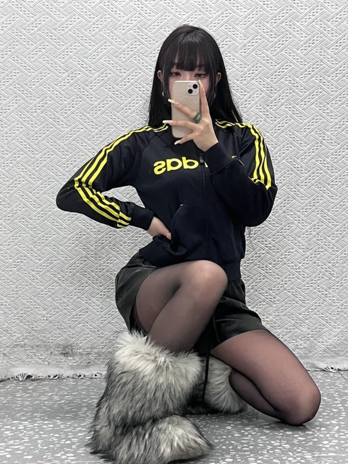 아디다스 Y2K 올드스쿨 레트로 빅로고 져지 집업 90 C10072 상품이미지1