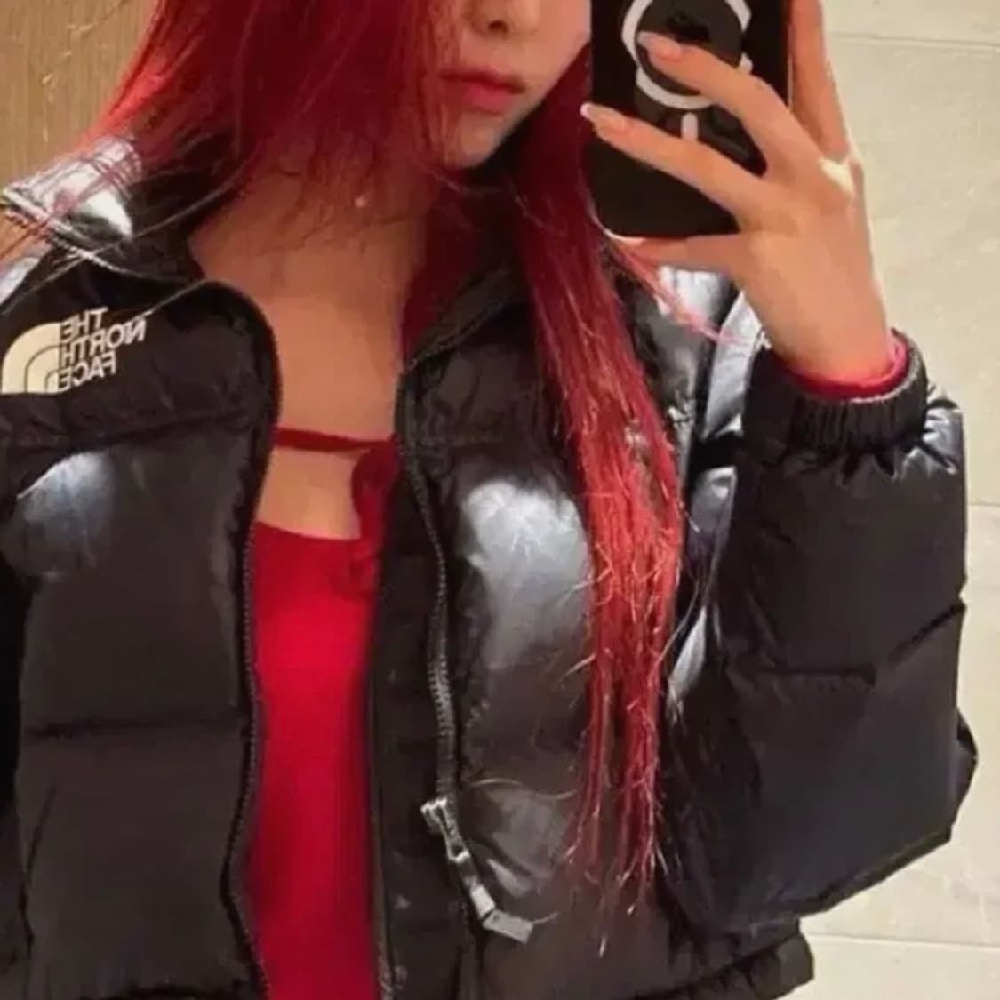 해외판(W) 노스페이스 눕시 숏 크롭 자켓 패딩 TNF 블랙 상품이미지4