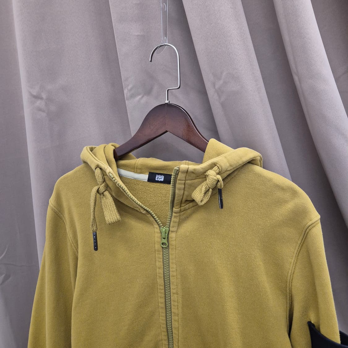 오니츠카타이거 후드 집업 겨자색 L 상품이미지2