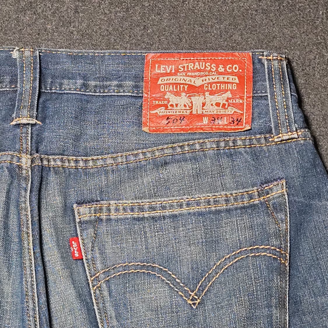 리바이스 504 청바지 W34 L34 실측 32 상품이미지6