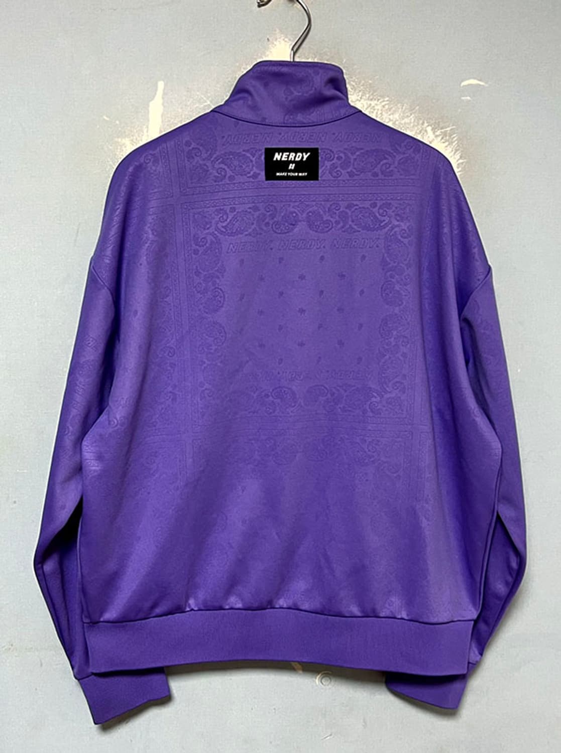 NERDY 널디 페이즐리 퍼플 트랙탑 져지 춘추 오버핏 M 95-100 상품이미지2