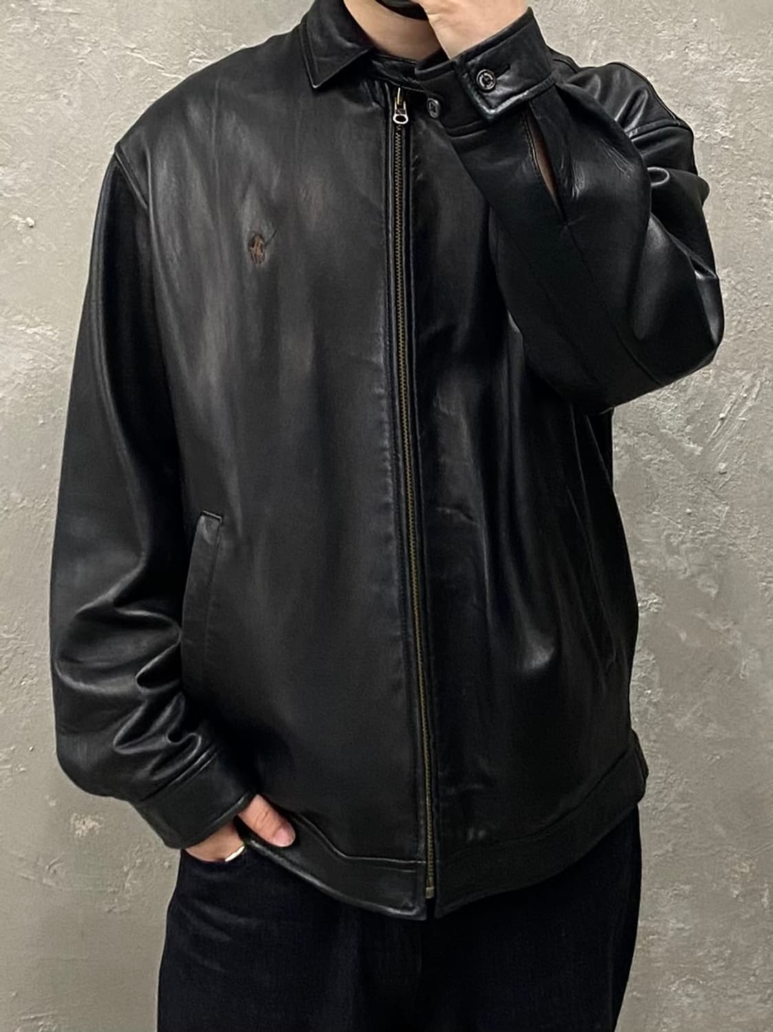 [M] 폴로 랄프로렌 블랙 맥스웰 레더 자켓 상품이미지9