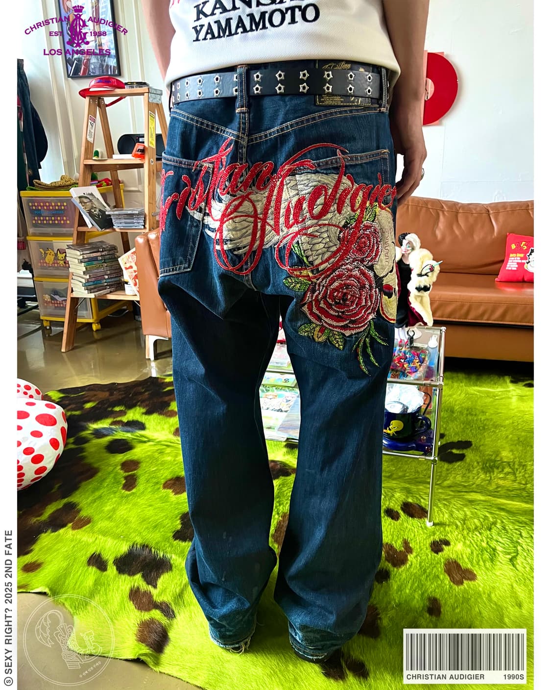 90s Christian Audigier Embroidery Denim 상품이미지1