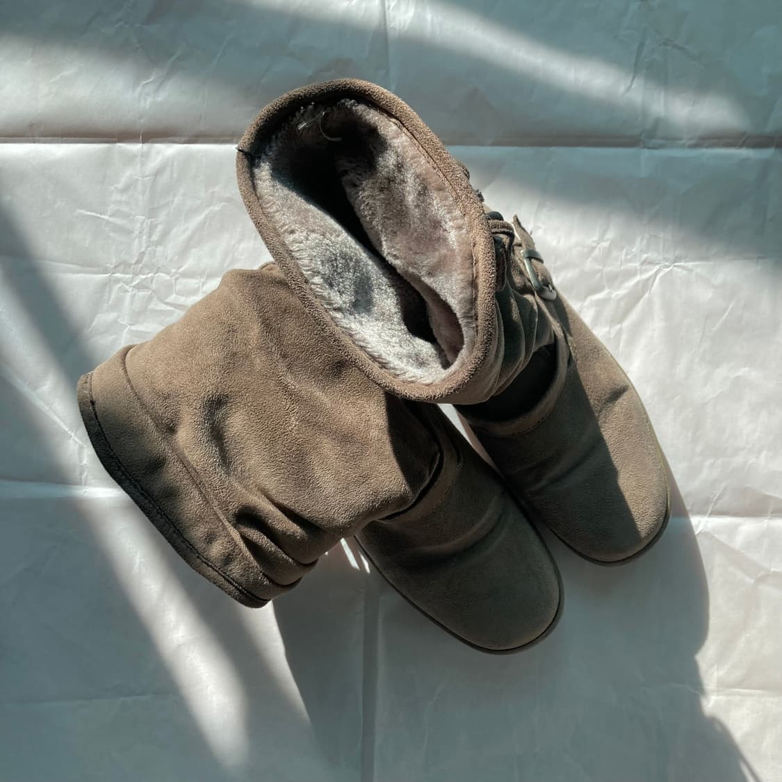 Vintage shirring fur boots 상품이미지5