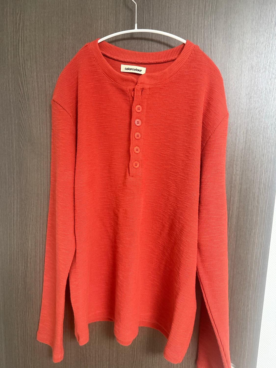 컬러컬러 버튼 헨리넥 (2사이즈) 상품이미지2