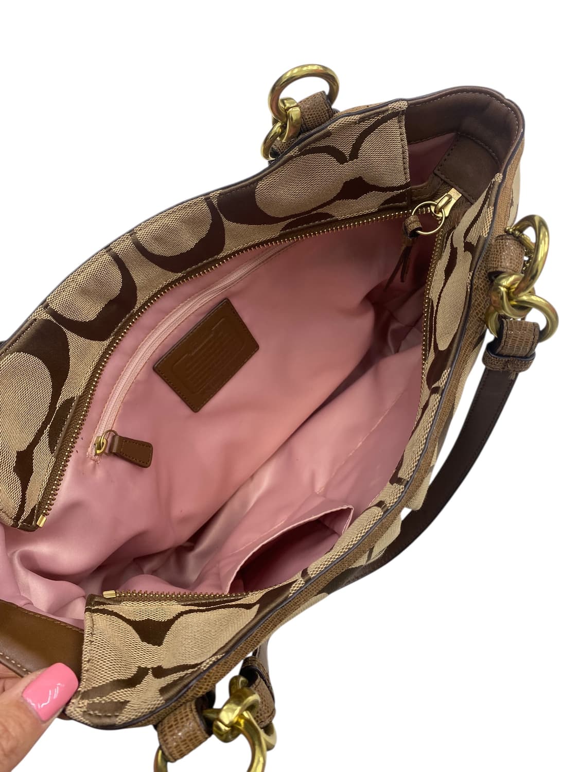 코치 y2k 브라운 숄더백 상품이미지3