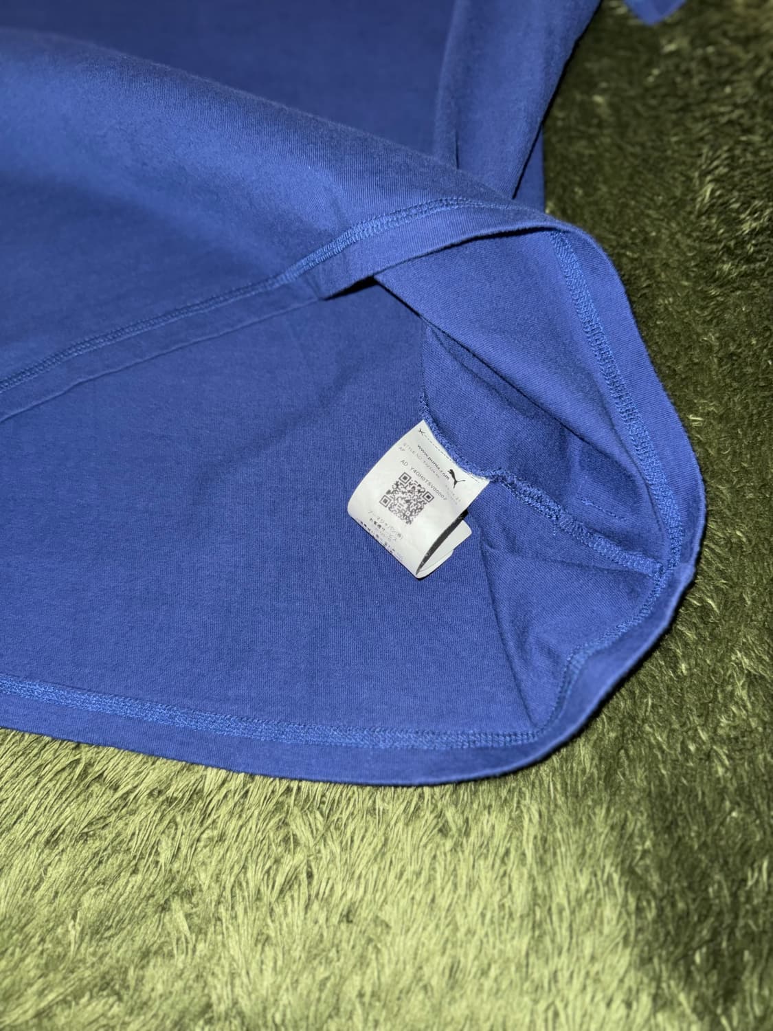 [XL] 푸마 X 메종 키츠네 콜라보 자카드 티셔츠 블루 상품이미지6