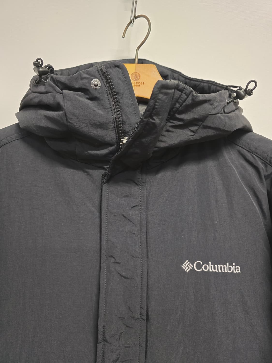 컬럼비아 블랙 후드 하프패딩 자켓2xl 상품이미지2
