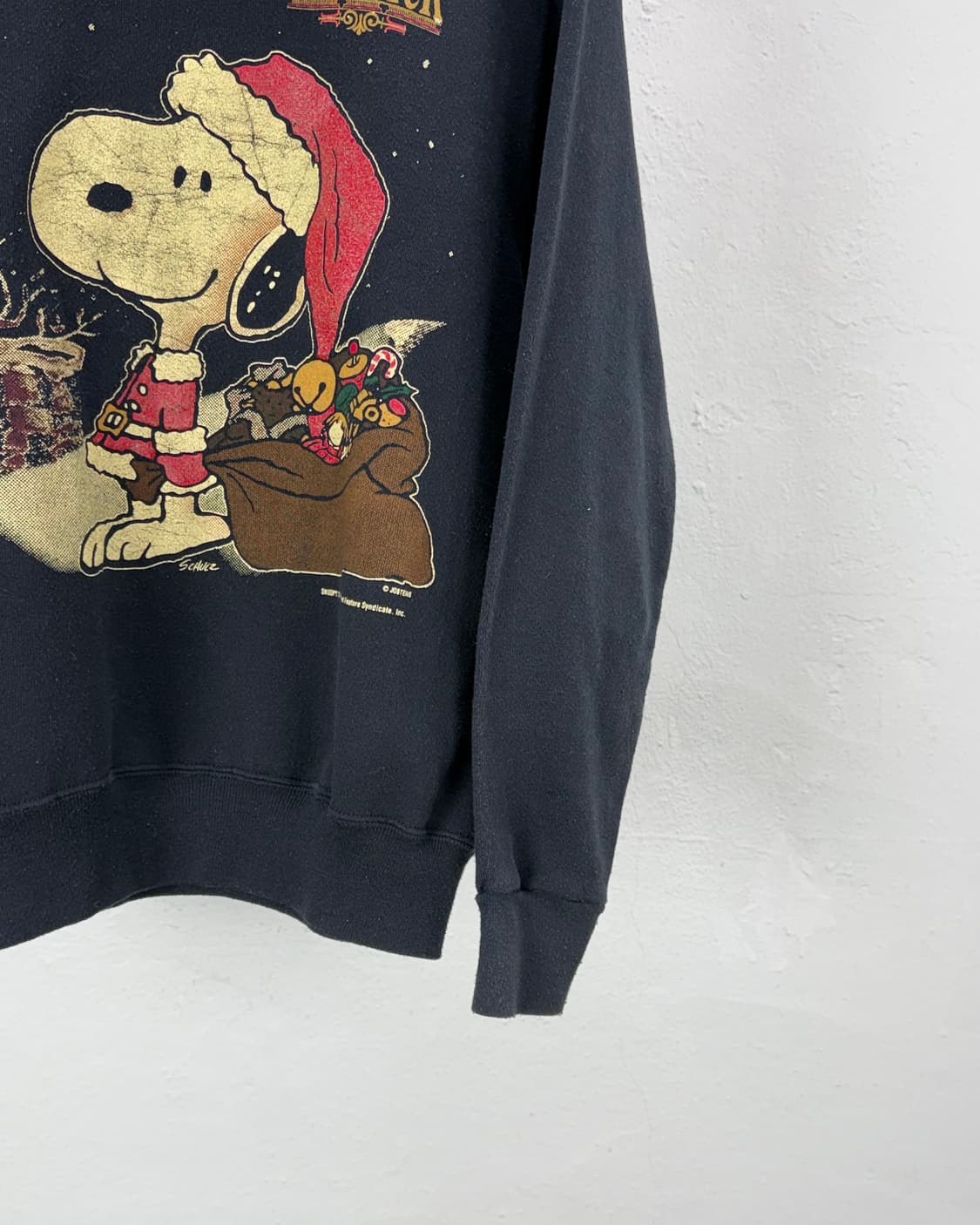 스누피 90s 블랙 피너츠 조스턴 스웨트 셔츠 상품이미지5