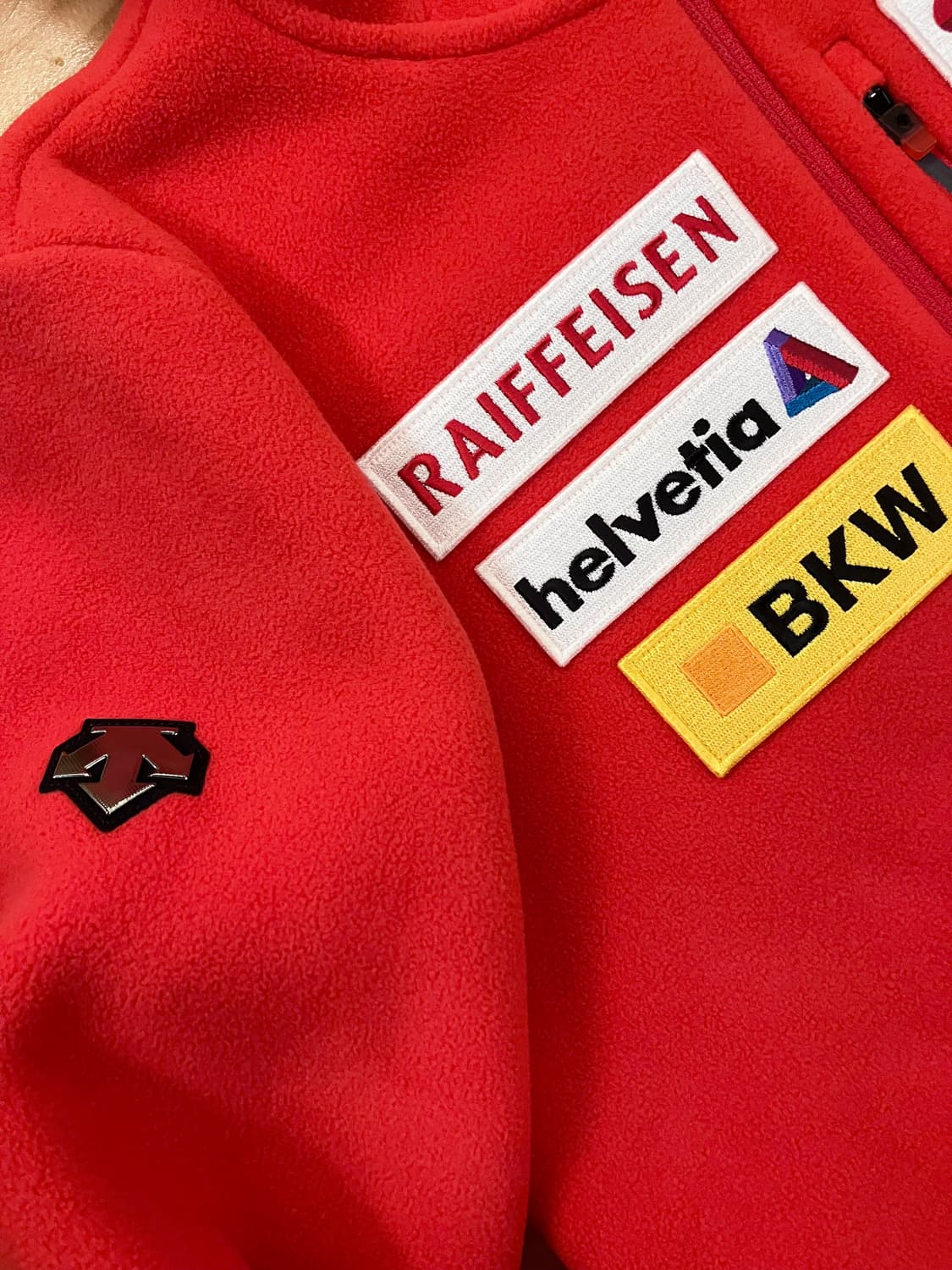 데상트 스위스 스키 본딩 플리스 자켓 레드 85 #csz3710 상품이미지5