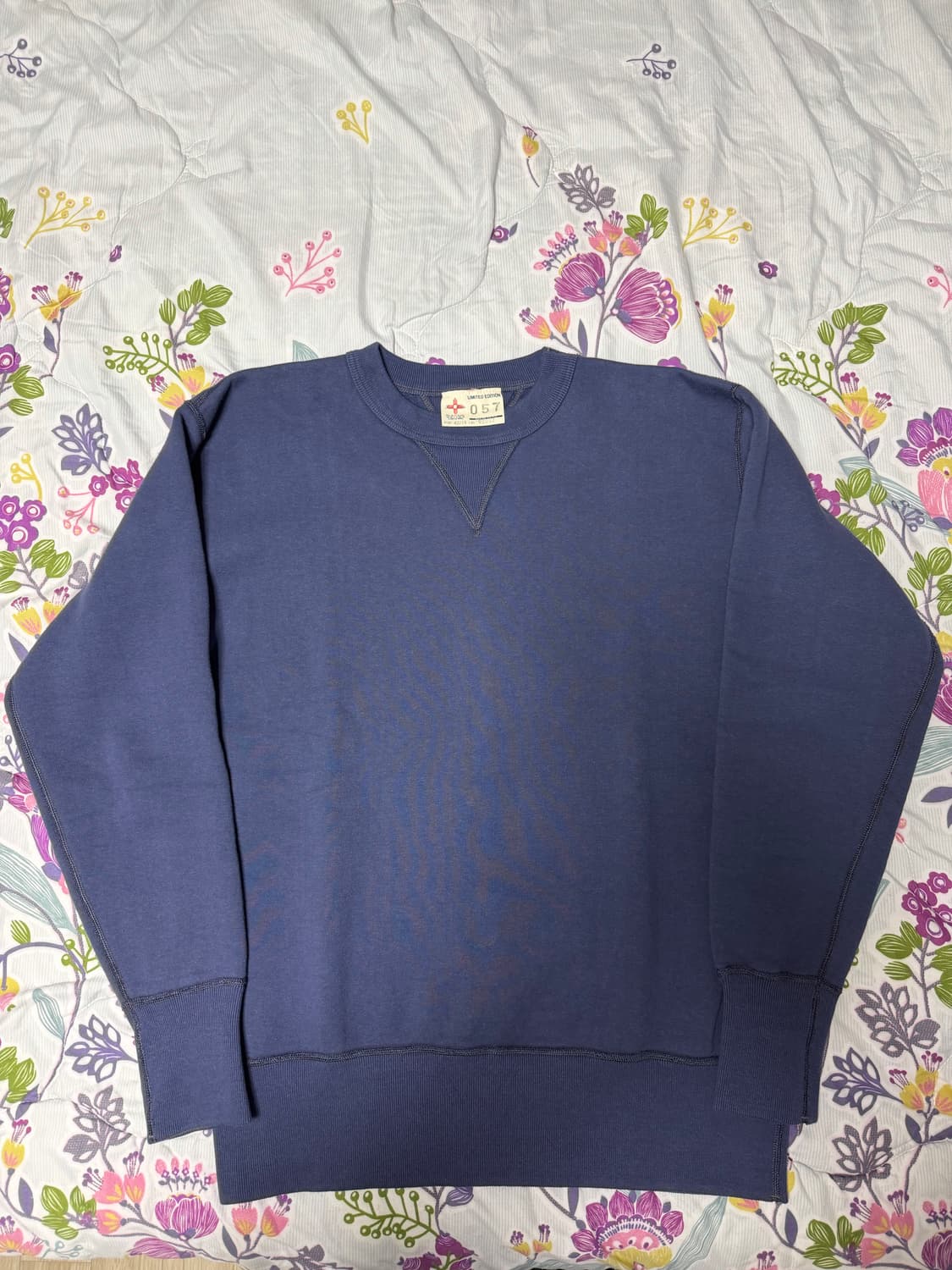 투문 루프휠 스웻셔츠 잉크블루 42/44사이즈 (새제품) 상품이미지1