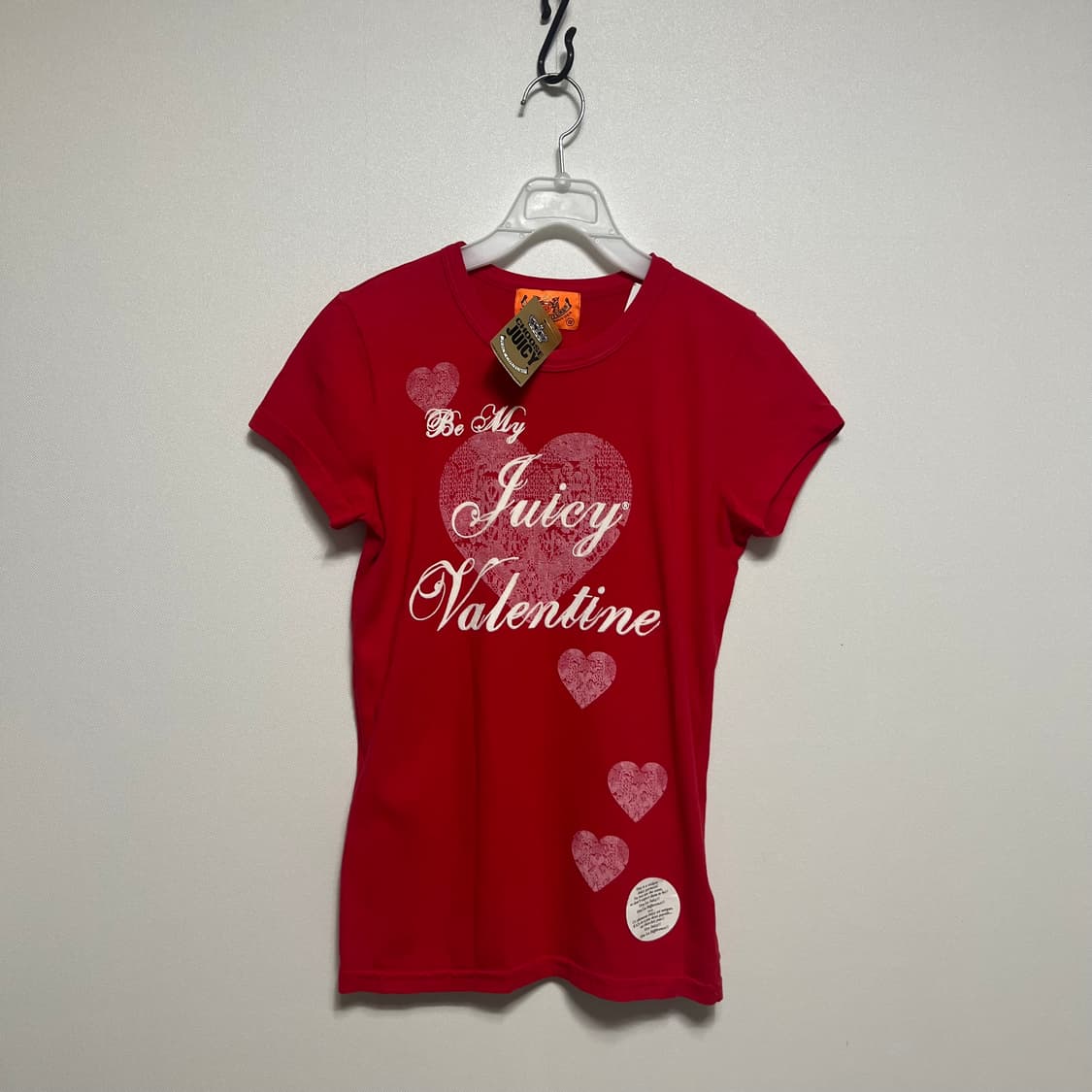 쥬시꾸뛰르 발렌타인 레드 반팔 티셔츠 s 상품이미지1
