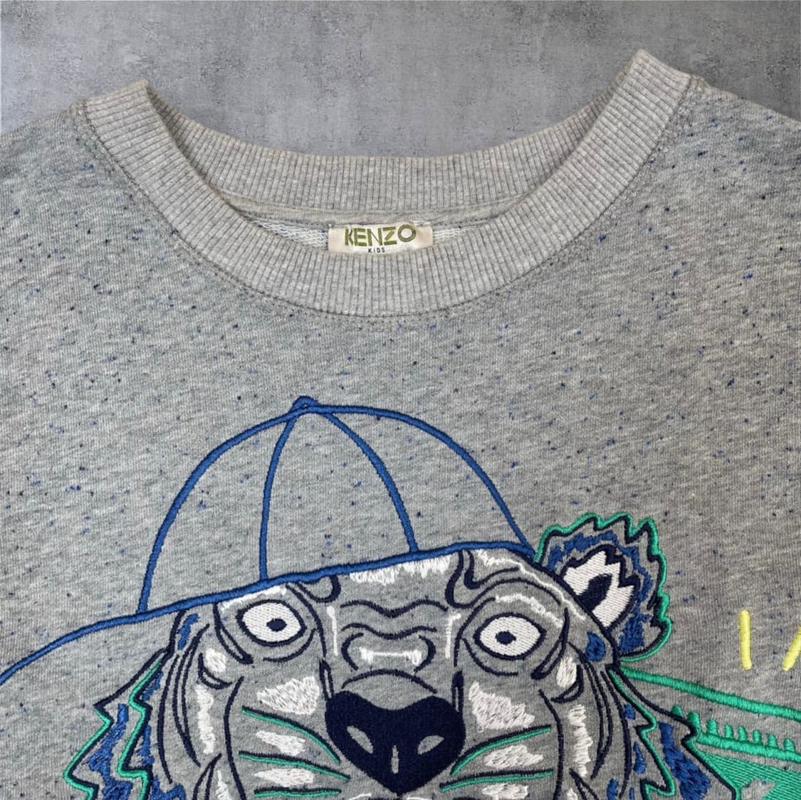 겐조 키즈 Kenzo 그레이 타이거 자수 맨투맨 14A (성인 XS) 상품이미지2