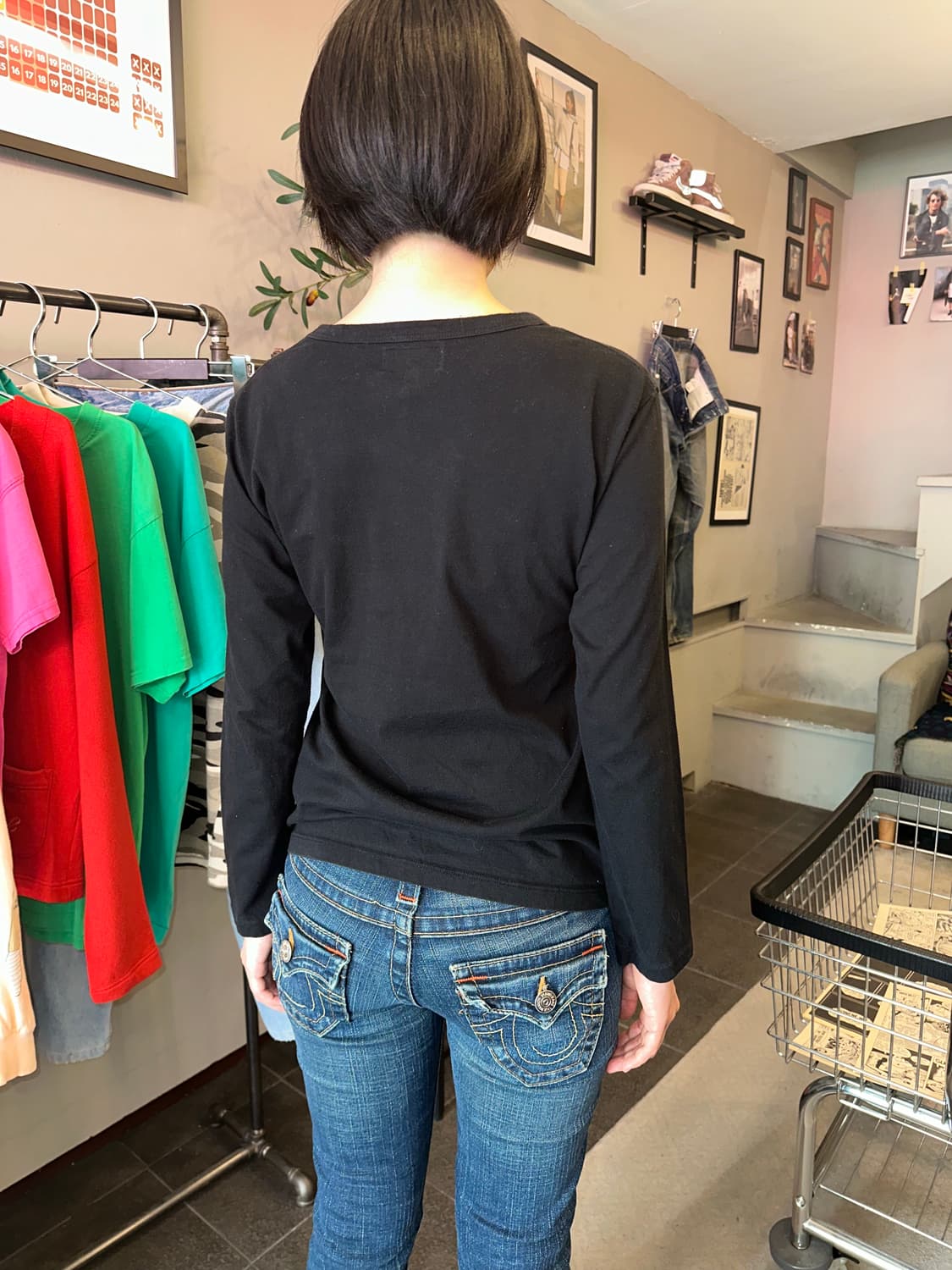 Agnes B logo black cotton sleeve 상품이미지7
