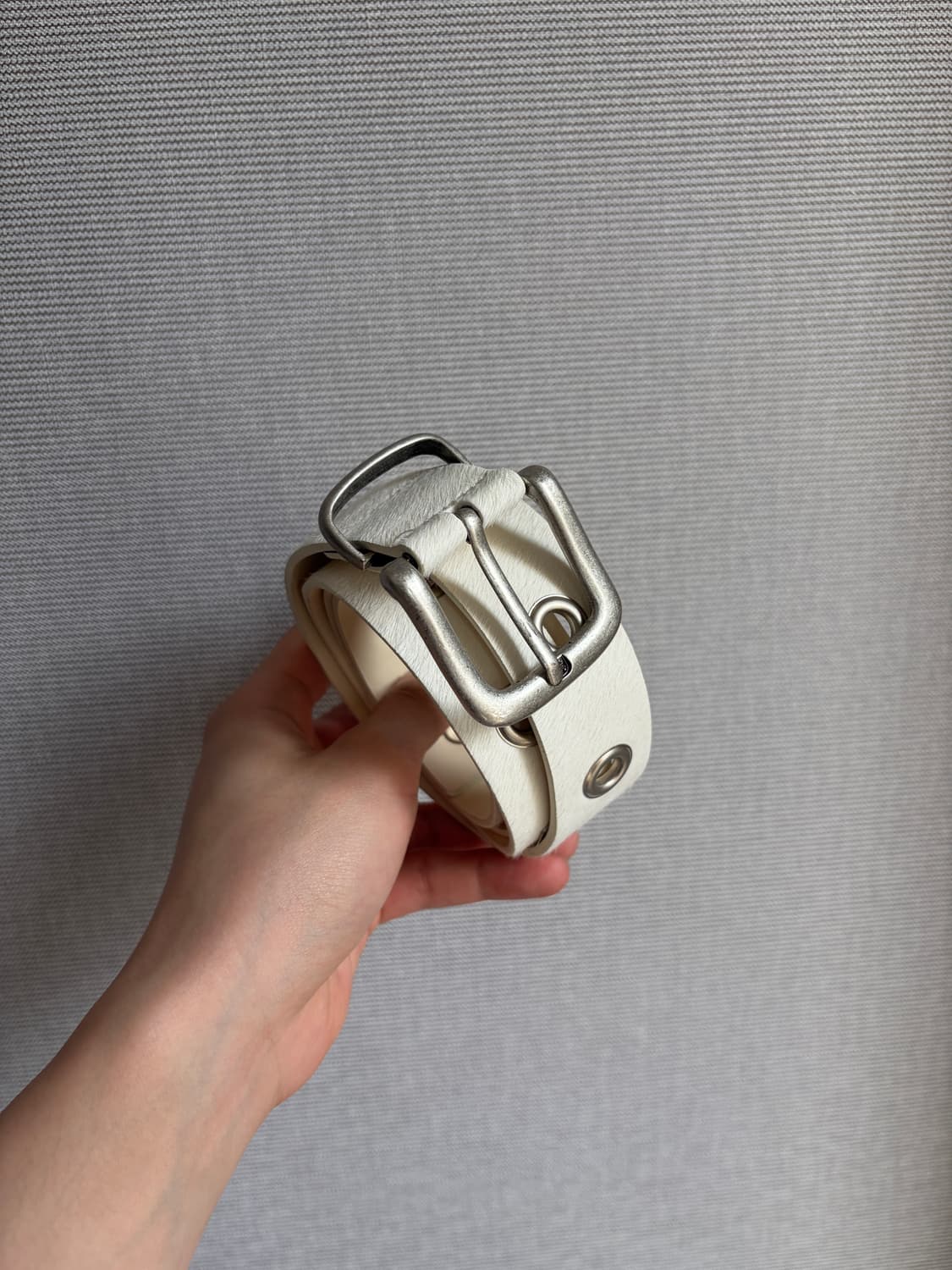 9999아카이브 송치 아일렛 벨트 화이트 와이드 상품이미지2