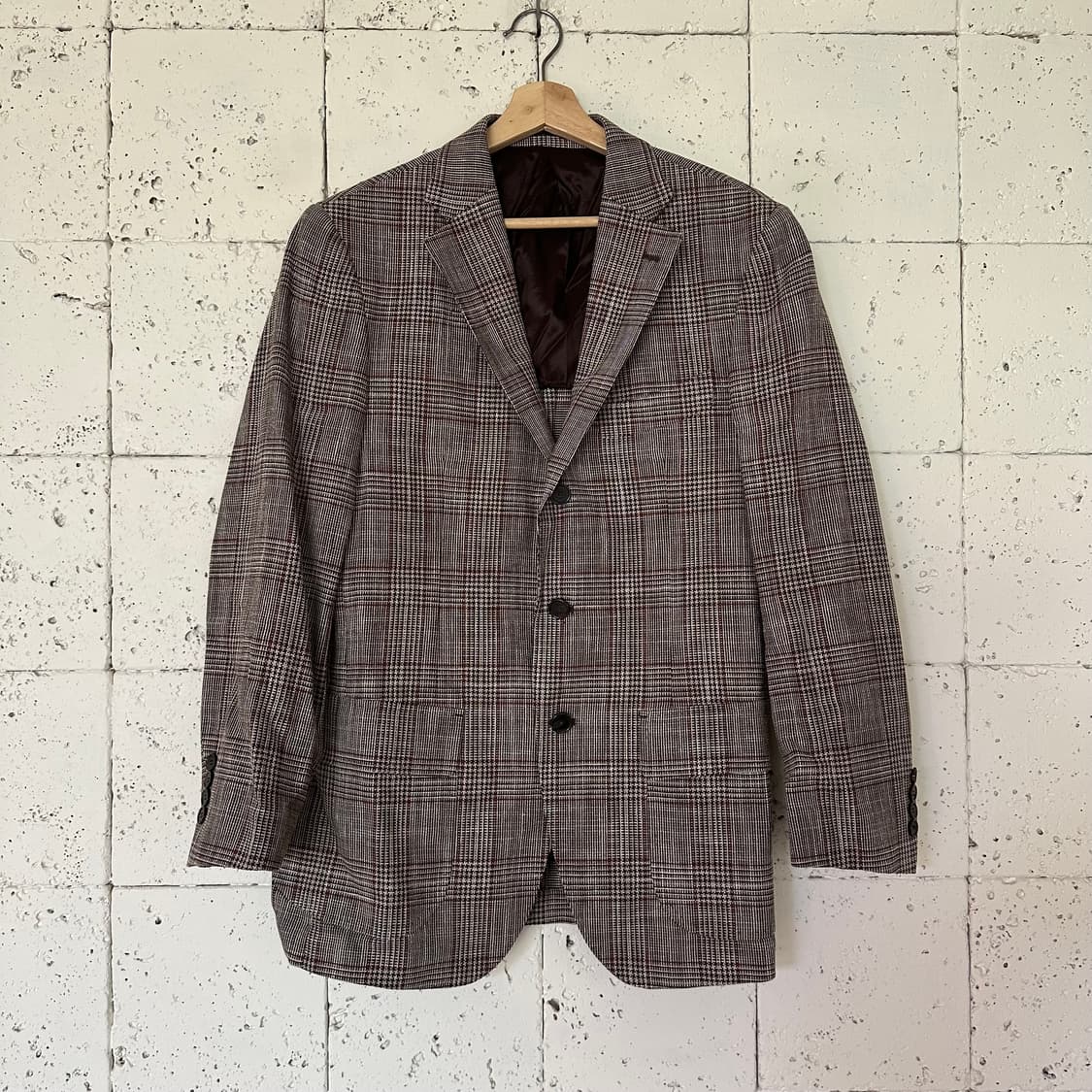 50 맨온더분 체크 블레이저 상품이미지1