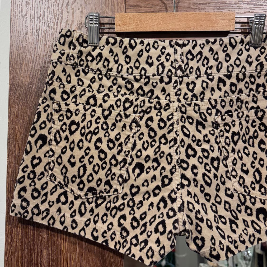 COLZA 코듀로이 레오파드 호피 핫팬츠 로우라이즈 갸루 상품이미지5