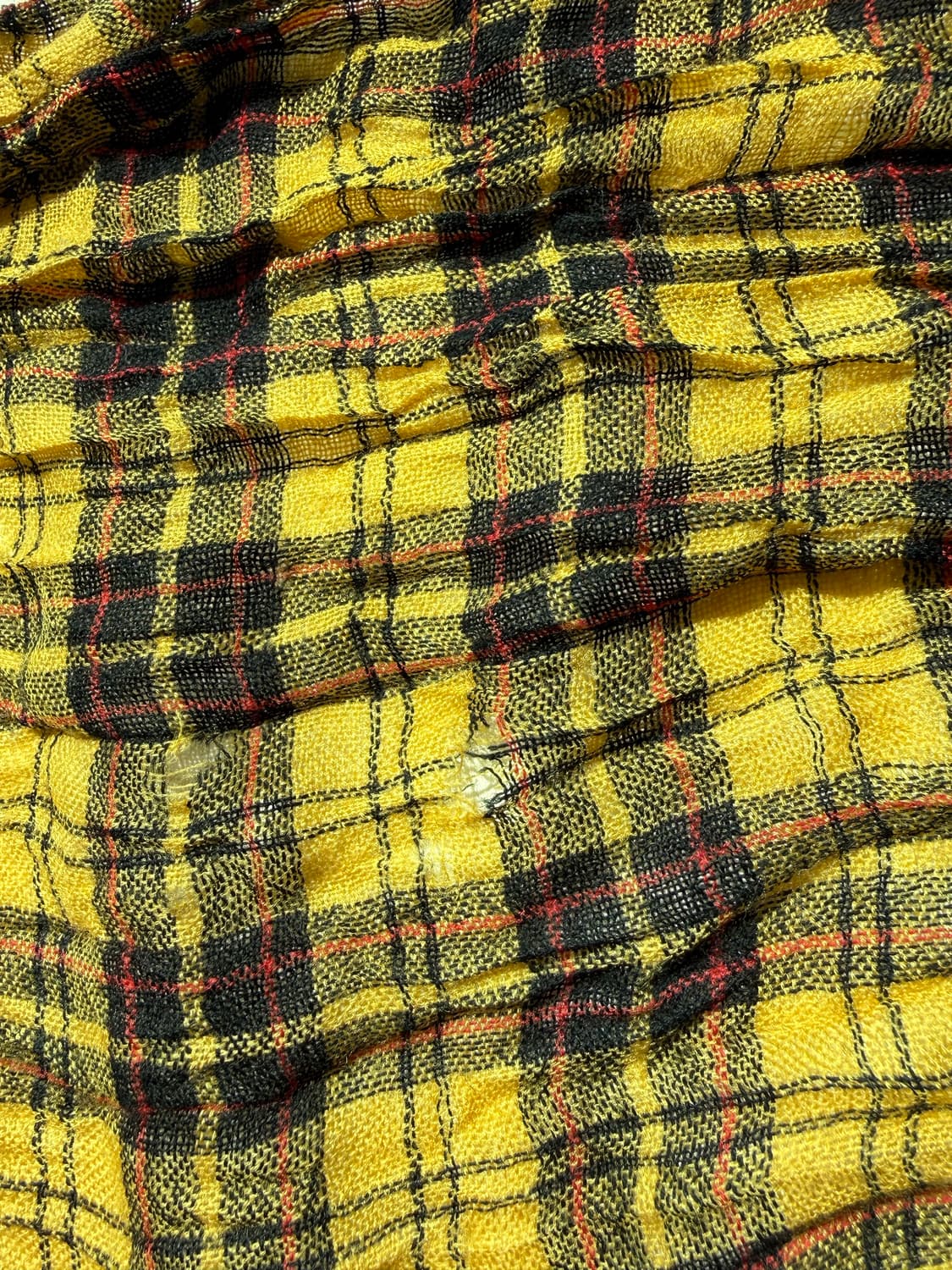 옐로 체크 머플러 상품이미지4