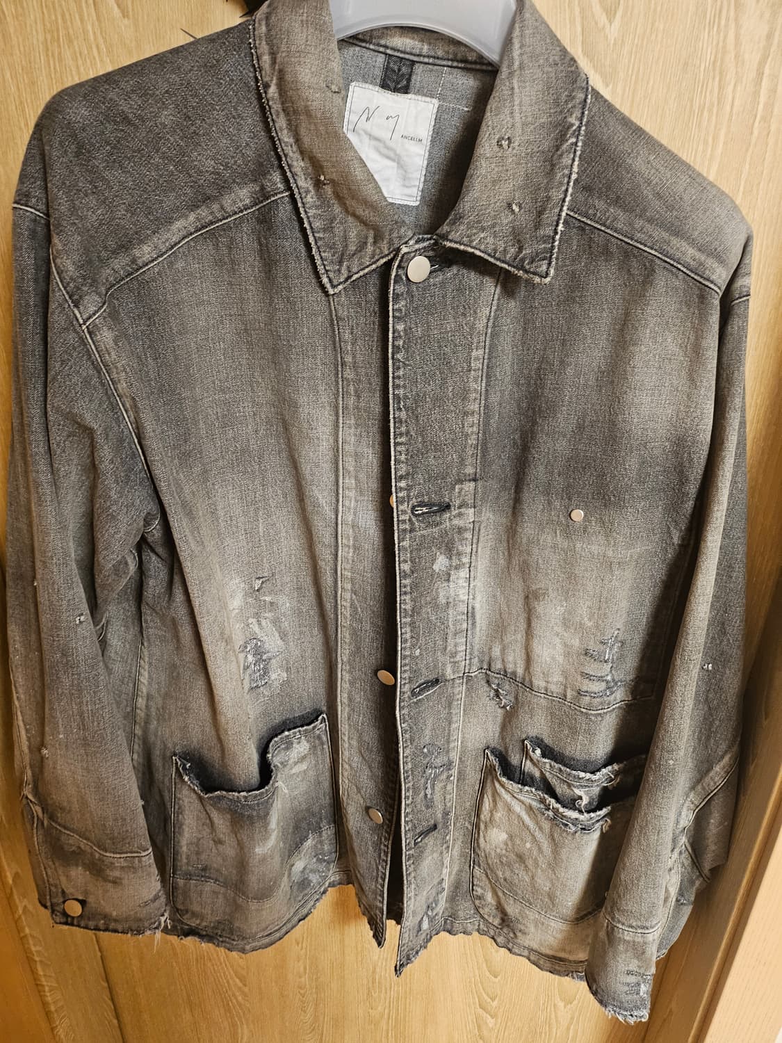 안셀름 데님 커버올 블랙L 상품이미지2