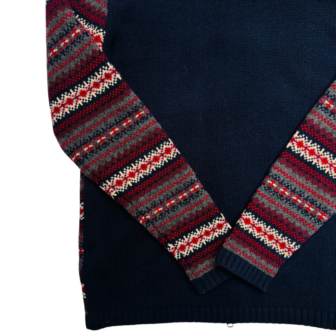 라코스테 페어아일 패턴 투웨이 니트 집업 XL 상품이미지6