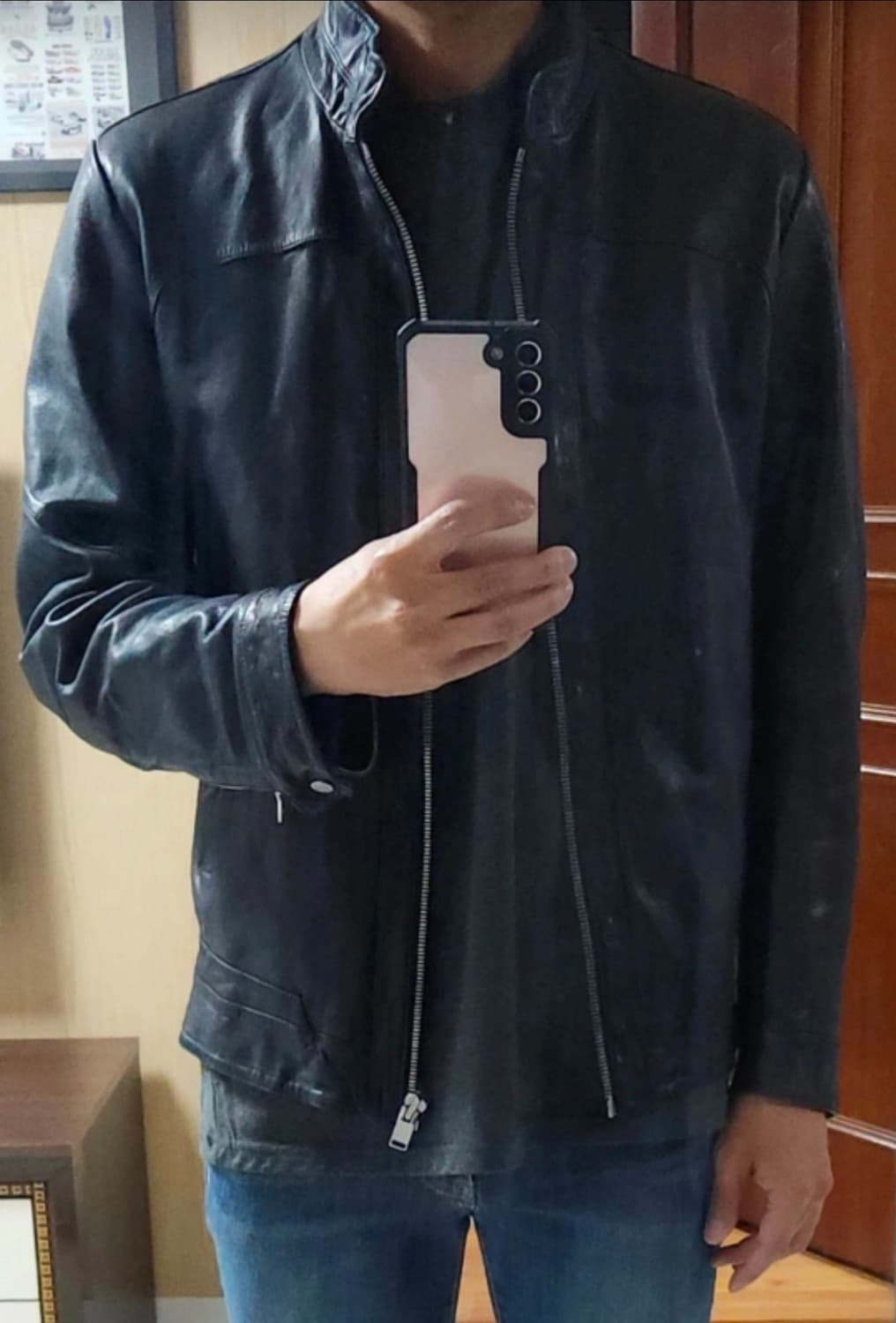 (착샷) 지오송지오 가죽자켓 바이커  상품이미지9