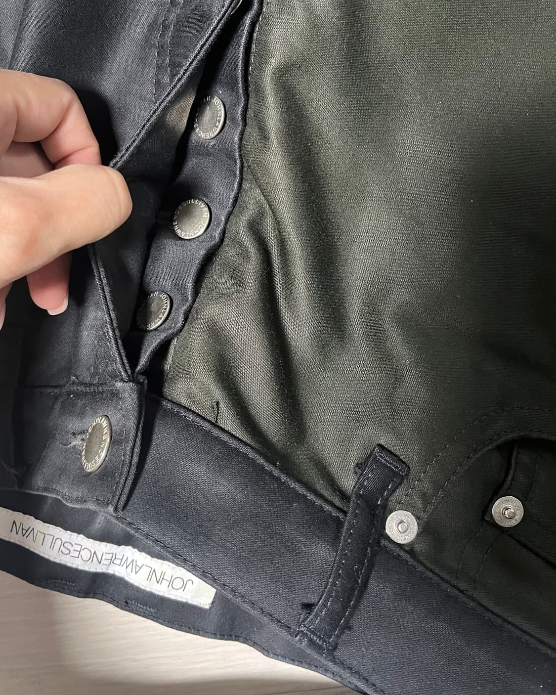 JOHNLAWRENCESULLIVAN 투톤 슬림 스트레이트 팬츠  상품이미지3