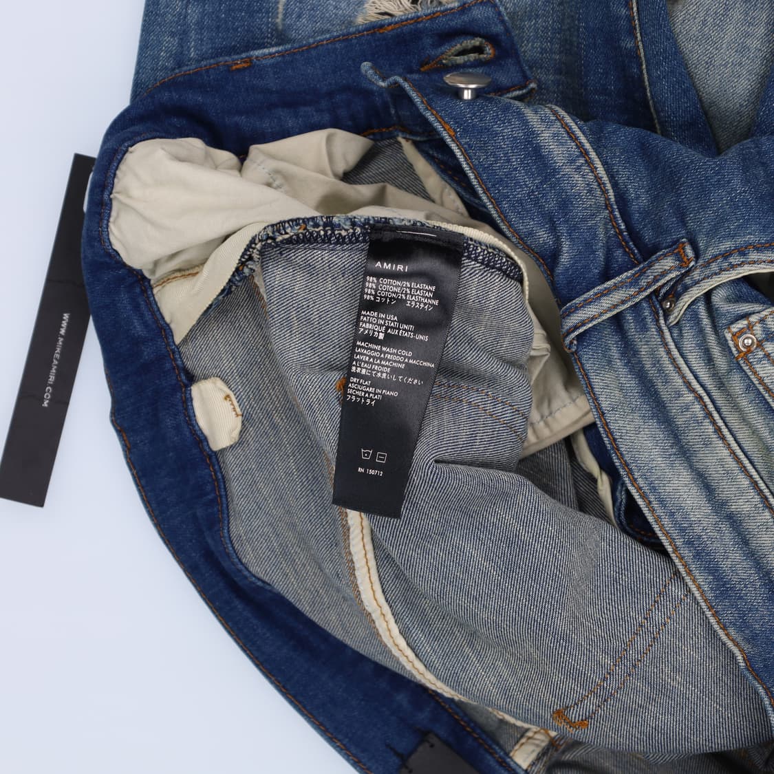34 AMIRI 아미리 레더패널 커스텀 데님 청바지 4216 상품이미지9