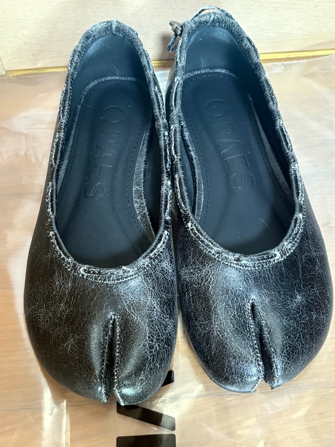 페이즈 Leather String Flat Vintage Black240 상품이미지1