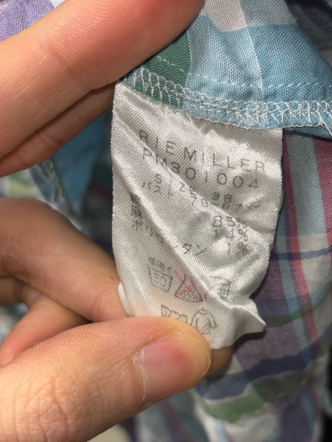 Rie miller 마드라스 체크 셔츠 상품이미지5