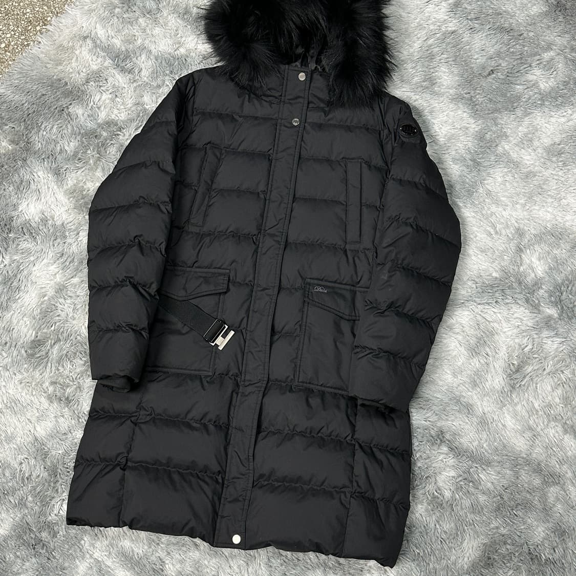 닥스 다운 블랙 퍼 롱패딩 105 상품이미지1