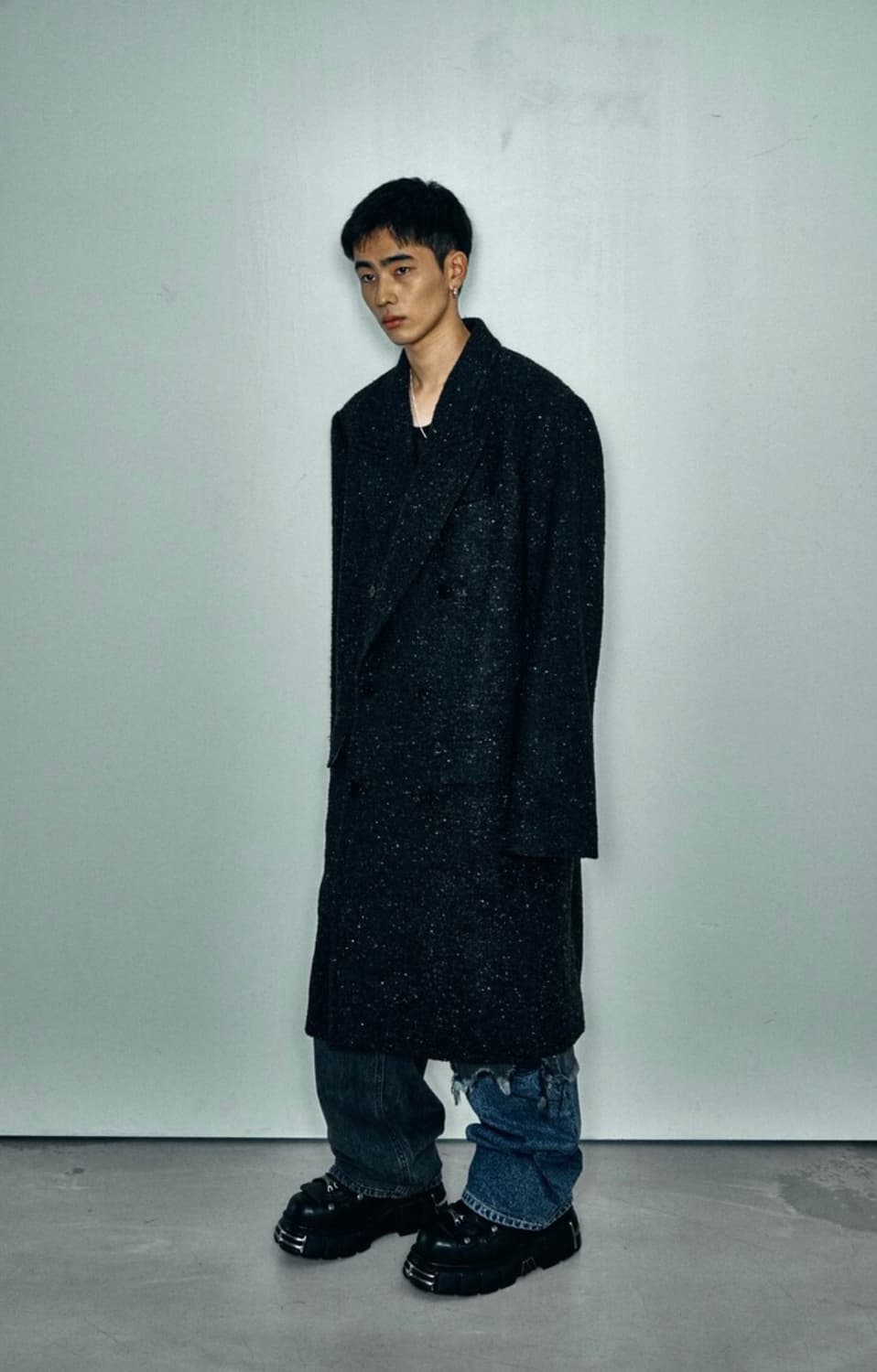 CRUSHAGAIN tweed coat 상품이미지3