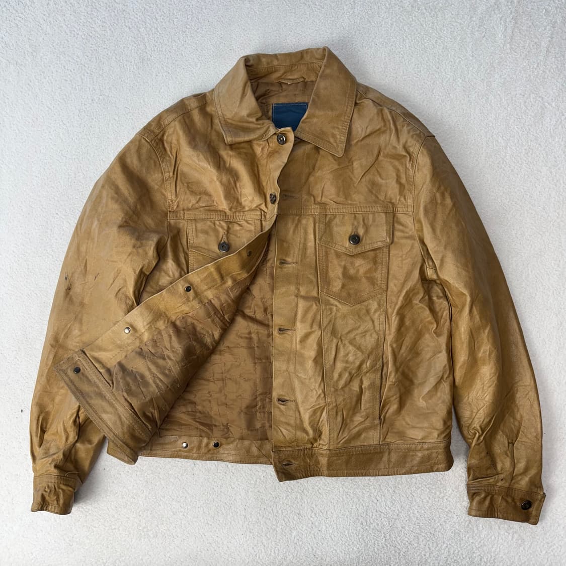 Overpell  레더 트러커 자켓  상품이미지2