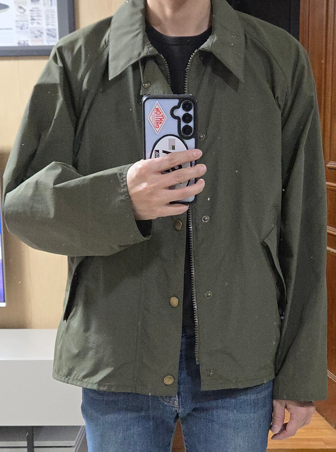 (착샷) 바버 트랜스포트 논왁스 샤워프루프 자켓 상품이미지7