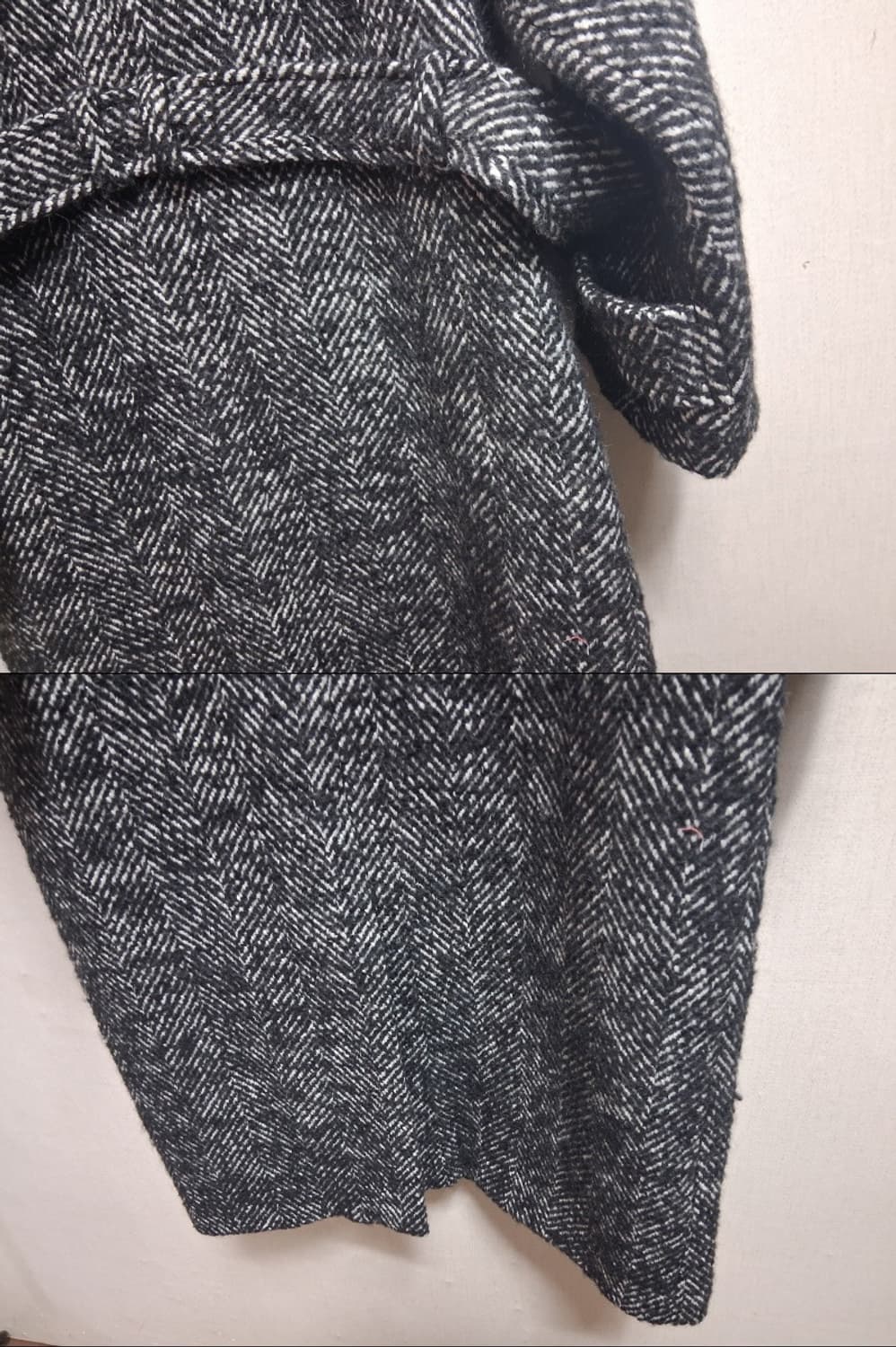 여성 두터운 양모 헤링본 롱코트 7788크기 새제품 상품이미지9