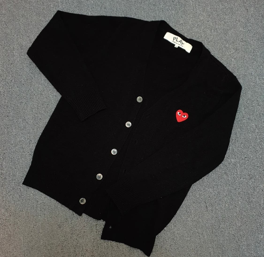 꼼데가르송 PLAY 블랙 여자 가디건 상품이미지2