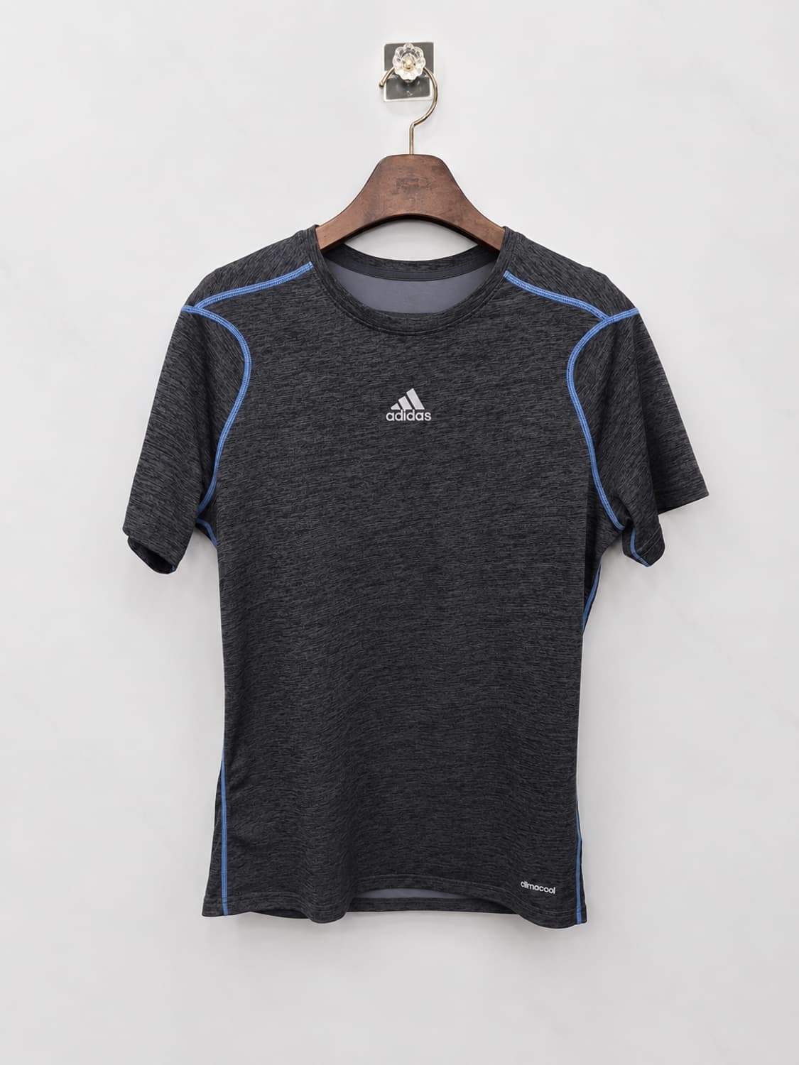 M,95)) adidas 아디다스 반팔티셔츠! 가운데로고~그레이&블루 상품이미지1