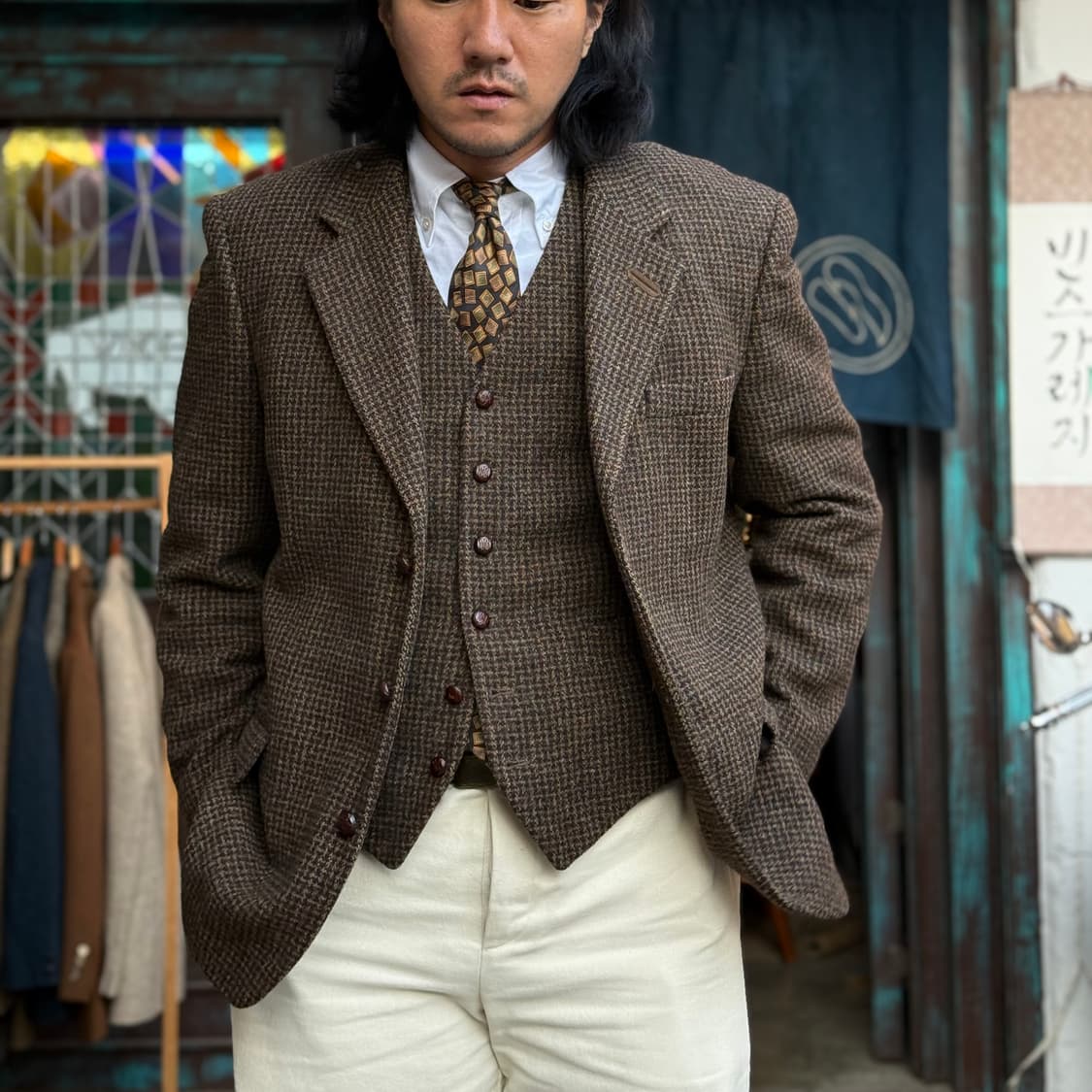 닥스 트위드 울 베스트 & 자켓 100-103 상품이미지7