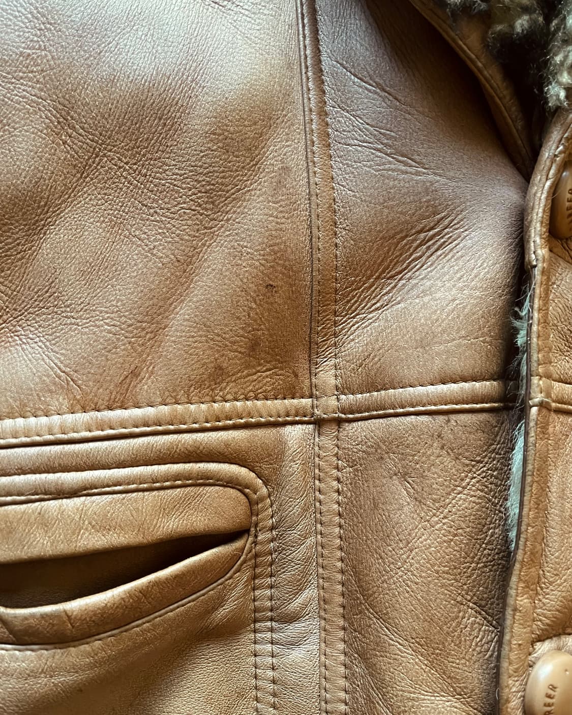 1990s Real Mouton Leather Mustang Coat 상품이미지6